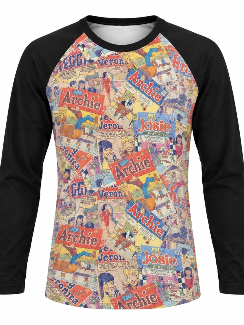 Archie Comics Raglan Long Sleeve Tee - Black Sleeves Handmade Bamboo Main,
